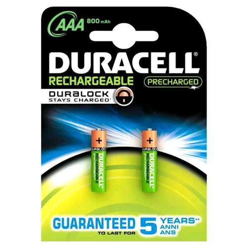 Duracell DU76 Duralock Batterie Ricaricabili AAA Ministilo Conf. 2 Pz.