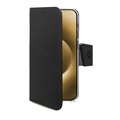 Celly Apple iPHONE 18 Pro Max iPHONE 17 Pro Max Custodia a Libro in Similpelle con Chiusura Flap Magnetico, Slot per Carte e Funzione Stand Colore Nero