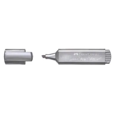 Faber Castell Texliner Evidenziatore Punta Scalpello 1/5 mm Argento Conf 10 Pz.