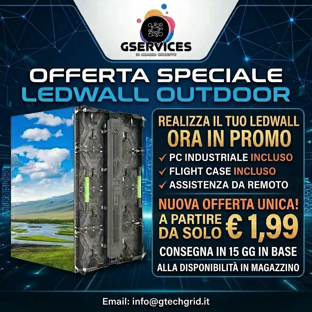 Ledwall a partire da 1,99 al giorno