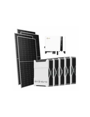 Kit fotovoltaico trifase 8330W inverter 8kW Solis batteria al litio 26.1kWh Weco EVO 5k3