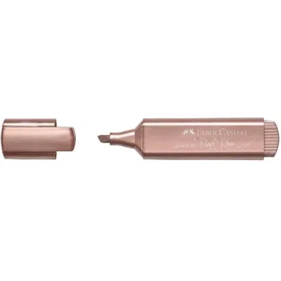 Faber Castell Textline 46 Metallic Evidenziatore Punta a Scalpello 1/5 mm Rosa Conf 10 Pz.