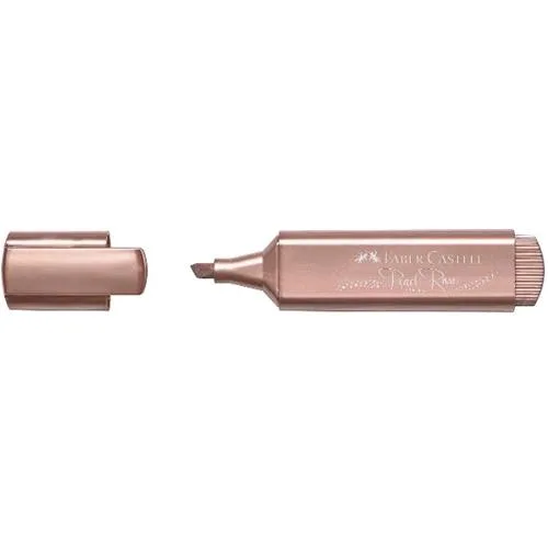 Faber Castell Textline 46 Metallic Evidenziatore Punta a Scalpello 1/5 mm Rosa Conf 10 Pz.
