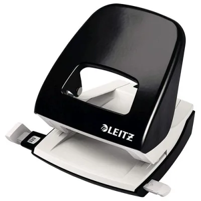 Leitz 5008 Nexxt Perforatore 2 Fori in Metallo Capacita' Foratura 30 Fogli Fori 5.5 mm Col. Nero