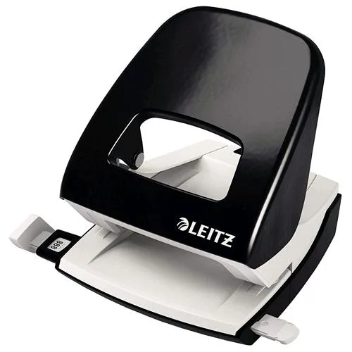 Leitz 5008 Nexxt Perforatore 2 Fori in Metallo Capacita' Foratura 30 Fogli Fori 5.5 mm Col. Nero