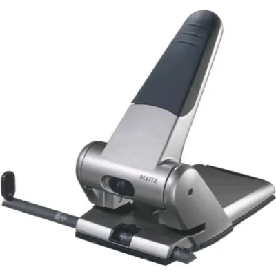 Leitz 5180 Perforatore 2 Fori in Plastica Abs Capacita' Foratura 65 Fogli Fori 5.5 mm Col. Grigio