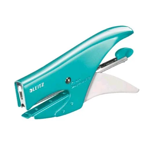 Leitz 5547 Cucitrice a Pinza Caricamento Posteriore Punti Serie 8 Capacita' 15 Fogli Acquamarina
