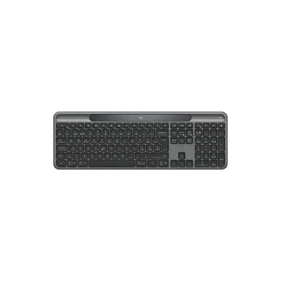 Logitech Slim Solar+ Tastiera Bluetooth Multidispositivo Alimentata a Luce Solare Ricaricabile Layout Italiano Grafite