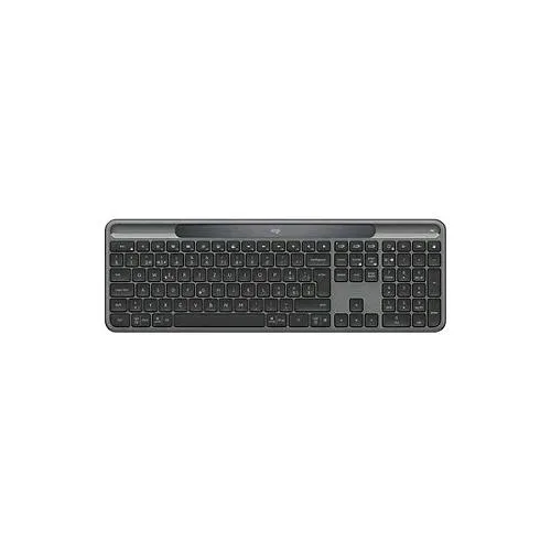 Logitech Slim Solar+ Tastiera Bluetooth Multidispositivo Alimentata a Luce Solare Ricaricabile Layout Italiano Grafite