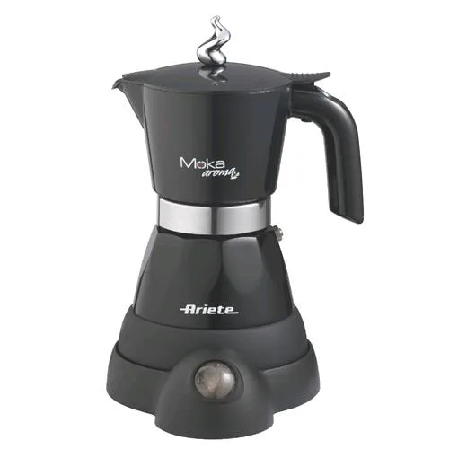 Ariete Aroma Moka Elettrica 400W 4 Tazze Uso Caffe' Macinato Colore Nero