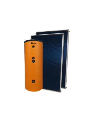 Kit solare termico con bollitore doppio serpentino ACS 300L 2xSKY27 Sunerg
