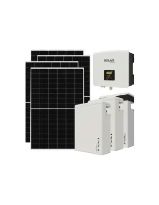 Kit fotovoltaico monofase 7735W inverter 7.5kW batteria al litio 17.4KWh T-BAT-H5.8 Solax Power