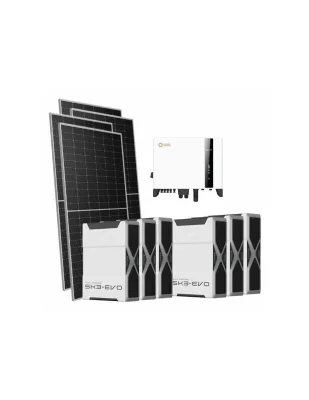 Kit fotovoltaico trifase 10710W inverter 10kW Solis batteria al litio 31.32kWh Weco EVO 5k3