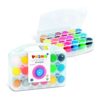 Primo Tempera Pronta Fluo Metallizzato con 18 Pz.