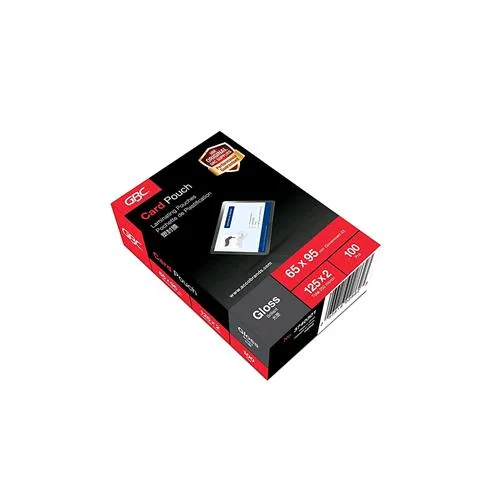 GBC Pouches Lucido Formato Tessera 65X95 mm 125 MY Col. Trasparente Conf 100 Pz.