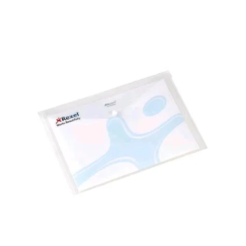 King Mec Pull Busta con Bottone in PP CM 24.3X33 A4 Trasparente Conf 5 pz