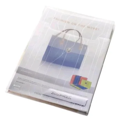 Leitz Buste Combifile con Foratura Universale a Soffietto in PP CM 22.3X31.3 A4 Colore Bianco Trasparente Conf 3 Pz.