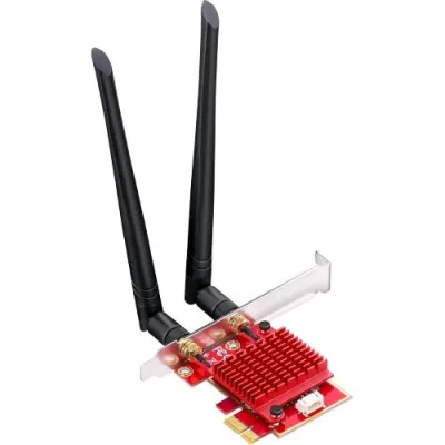 CUDY WE3000S Adattatore di Rete AX5400 Wi-Fi 6E 2400 Mbit/S Pcie Bluetooth 5.0 2 Anrenne Orientabili