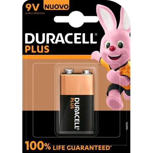Duracell Plus Batteria Alcalina Transistor 9V 1 Pz.