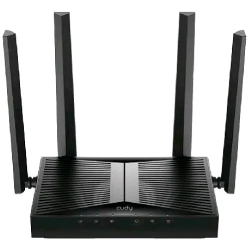 CUDY WR3600 Router BE3600 Wi-Fi 7 Dual Band 2882Mbps 5GHz - 688Mbps 2.4GHz 5 Porte Gigabit 4 Antenne Esterne 6DBI Desktop Nero