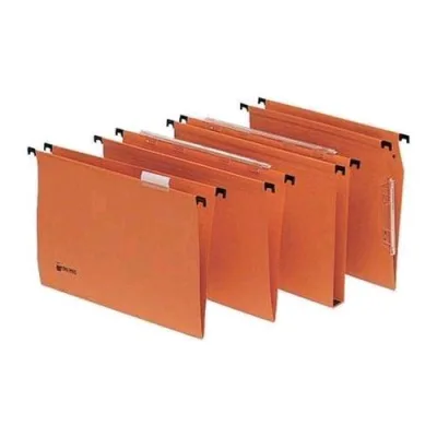 King Mec Signaletic Cartelle Sospese Interasse 390 mm Fondo a V Col. Arancio Conf 25 Pz.