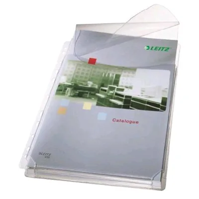 Leitz Buste con Foratura Universale a Soffietto in PP CM 22X30 A4 Trasparente Conf 5 Pz.