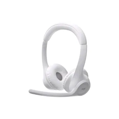 Logitech Zone 300 Cuffia con Microfono Wireless Bluetooth Cancellazione del Rumore Bianco