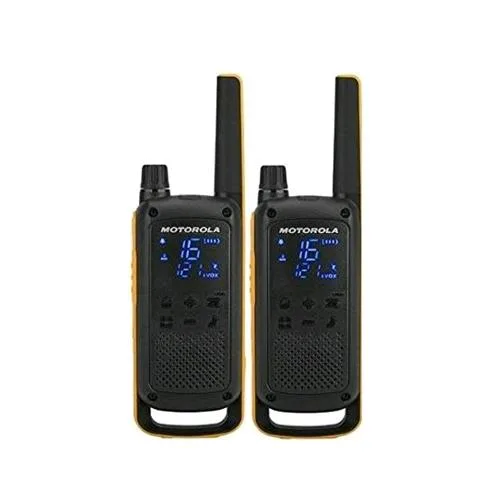 Motorola T82 Extreme Walkie Talkie 16 Canali Raggio 10.000m Nero/Arancio