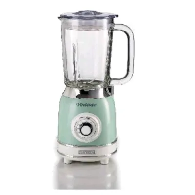 Ariete Frullatore Vintage Multifunzioni 1000W 4 Lame 4 Velocita' + Pulse Tritaghiaccio Tazza in Vetro da 1.5 l Verde