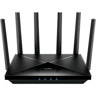 CUDY WR6500 BE6500 Router Gaming Wi-Fi 7 Dual Band Porta Wan 2.5G 6500 Mbps Mesh 6 Antenne Esterne Nero
