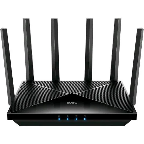 CUDY WR6500 BE6500 Router Gaming Wi-Fi 7 Dual Band Porta Wan 2.5G 6500 Mbps Mesh 6 Antenne Esterne Nero