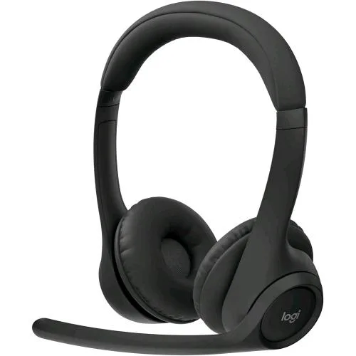 Logitech Zone 300 Cuffia con Microfono Wireless Bluetooth, Cancellazione del Rumore Nero