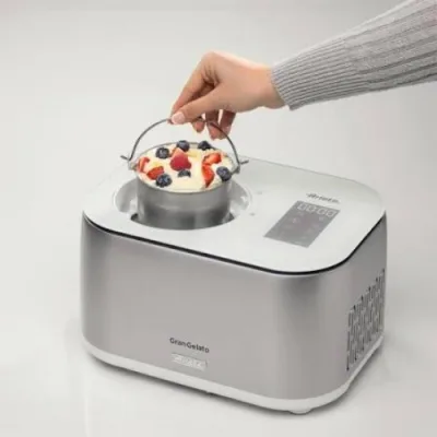 Ariete Gran Gelato 0644/00 4 in 1 Gelatiera Autorefriggerante per Gelato Yogut e Sorbetti 4 Programmi Cestello Estraibile