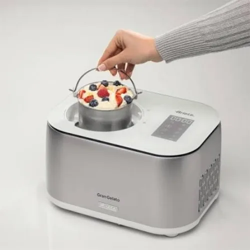 Ariete Gran Gelato 0644/00 4 in 1 Gelatiera Autorefriggerante per Gelato Yogut e Sorbetti 4 Programmi Cestello Estraibile