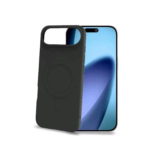 Celly Apple iPHONE Air Cover in Morbido Tpu Magsafe Compatibile con Ricarica Wireless Magnetica Nero