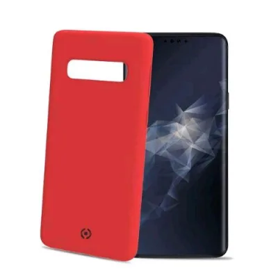 Celly Samsung Galaxy S10 Cover in Silicone Rosso
