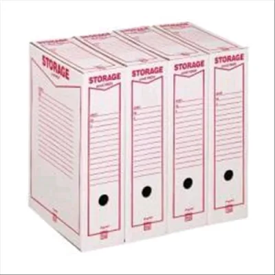 King Mec Storage Scatole Archivio in Cartone 260X370 mm Dorso 9 cm Col. Bianco/Rosso Conf 32 Pz.