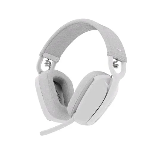 Logitech Zone Vibe 100 Cuffie Wireless Over-Ear Leggere con Microfono con Eliminazione del Rumore Auricolare Bluetooth Multipoint Compatibile con Teams Google Meet Zoom Mac PC Bianco