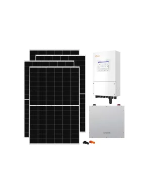 Kit fotovoltaico monofase 6825W inverter 6kW Solis batteria al litio 5.12kWh Dyness DL5.0C