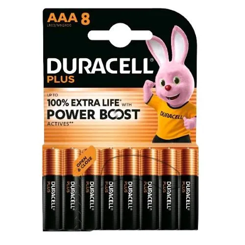 Duracell Plus Powerboost Batteria Alcalina Ministilo AAA Conf 8 Pz.