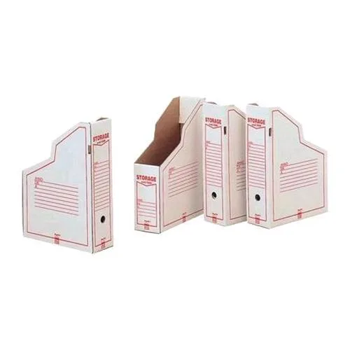 King Mec Storage Scatole Archivio Portariviste 260X350 mm Dorso 9.3 cm Col. Bianco/Rosso Conf 32 Pz.