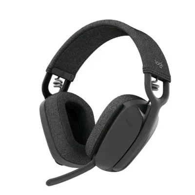 Logitech Zone Vibe 100 Cuffie Wireless Over-Ear Leggere con Microfono con Eliminazione del Rumore Auricolare Bluetooth Multipoint Compatibile con Teams Google Meet Zoom Mac PC Grafite