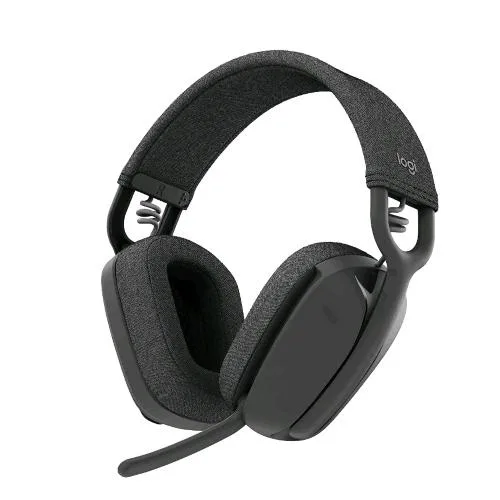 Logitech Zone Vibe 100 Cuffie Wireless Over-Ear Leggere con Microfono con Eliminazione del Rumore Auricolare Bluetooth Multipoint Compatibile con Teams Google Meet Zoom Mac PC Grafite