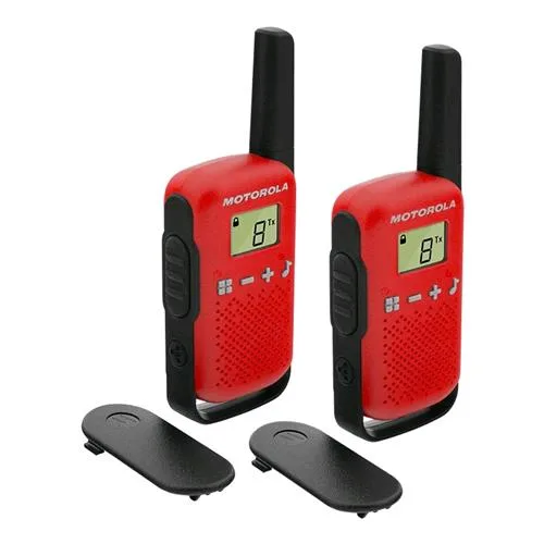 Motorola Talkabout T42 Walkie Talkie 16 Canali Raggio 4.000m Rosso/Nero