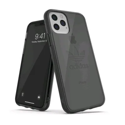 Adidas Apple iPHONE 11 Pro Custodia in Tpu e Poliuretano Trasparente Nero con Logo Stampato