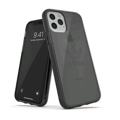 Adidas Apple iPHONE 11 Pro Custodia in Tpu e Poliuretano Trasparente Nero con Logo Stampato