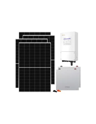 Kit fotovoltaico monofase 6825W inverter 6kW Solis batteria al litio 10.24kWh Dyness DL5.0C