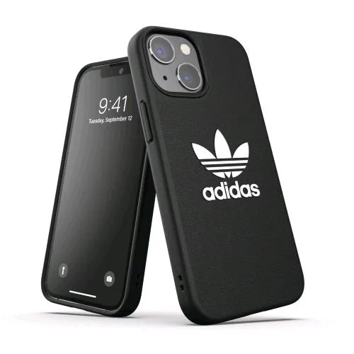 Adidas Apple iPHONE 13 Mini Adicolor Custodia in Tpu e Poliuretano Nero con Logo Bianco