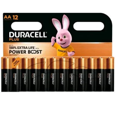 Duracell Plus Powerboost Batterie Stilo AA 1.5 V Conf 12 Pz.