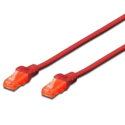 Digitus Cavo di Rete Patch U/UTP Cat 6 Lszh Non Schermato 5 m Rosso